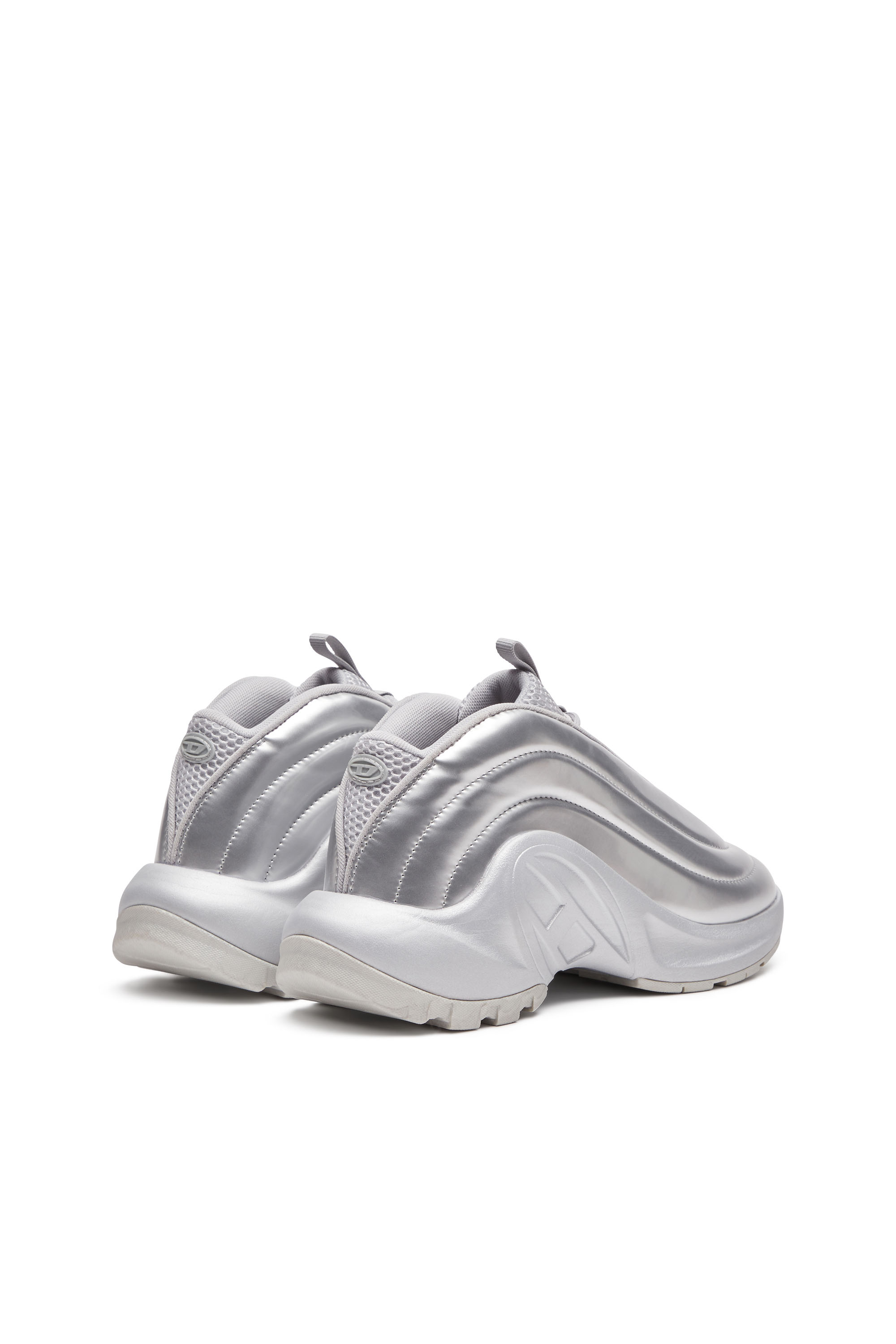 Diesel - S-D-RUNNER X, Unisex's S-D-Runner-Slip-on sneakers with Oval D instep in Silver - 4